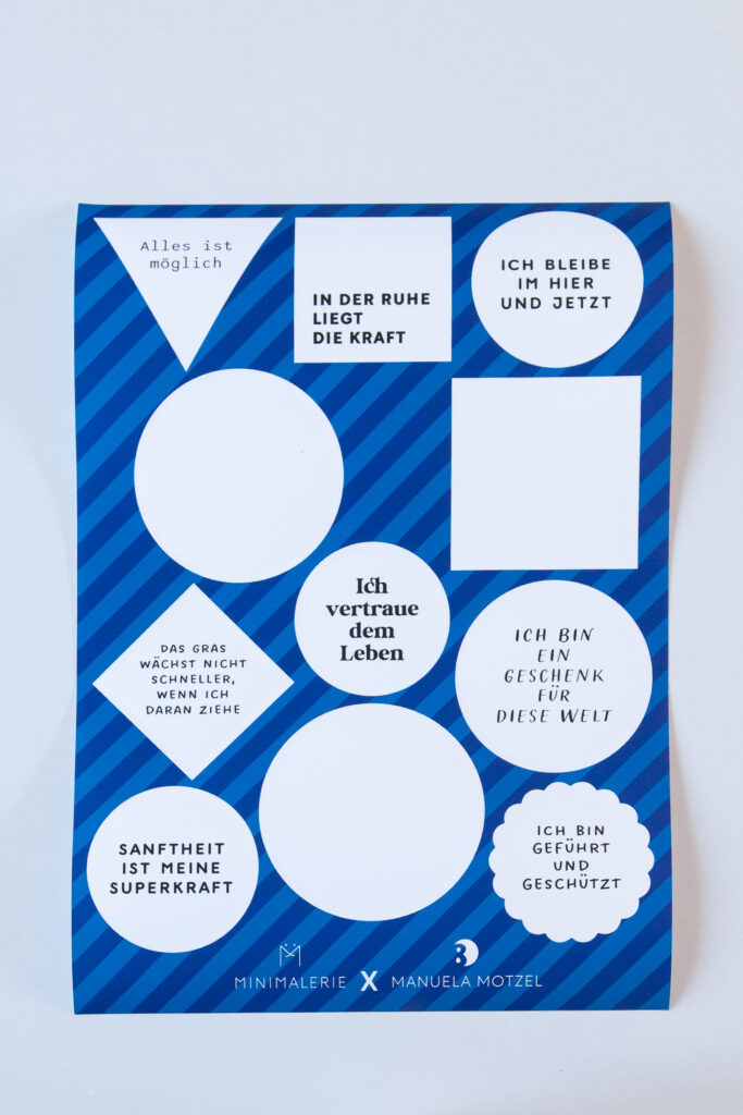 Impulssticker Blau • Vertrauen stärken