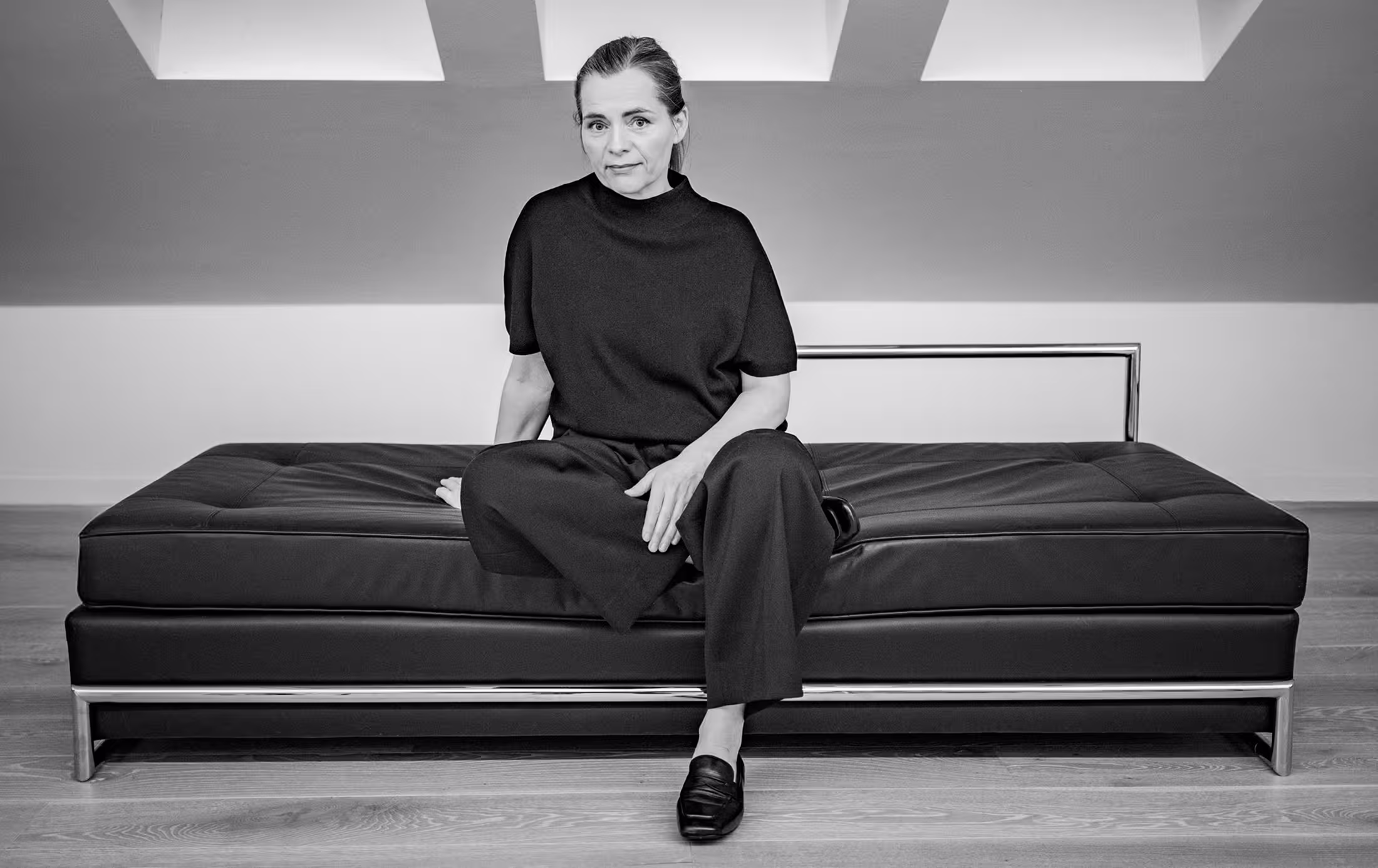 Anne-Ulrike Thursch on a sofa