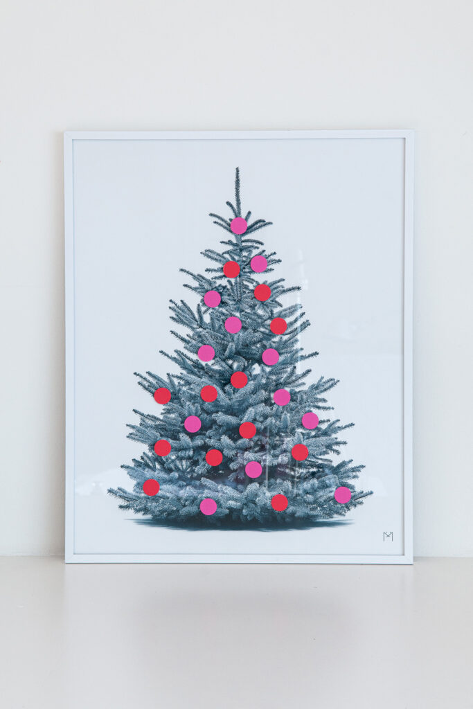 Adventskalender-Plakat Rot/Pink