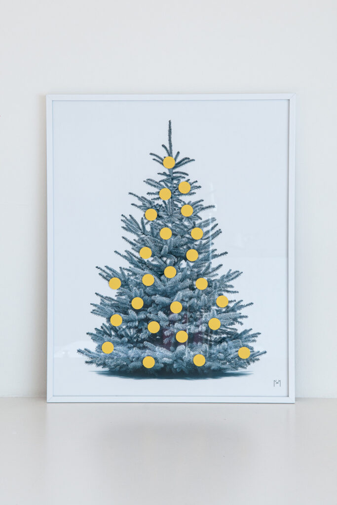 Adventskalender-Plakat Gelb